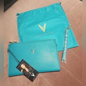 Vanessa Williams Lush Clutch, Peacock Blue